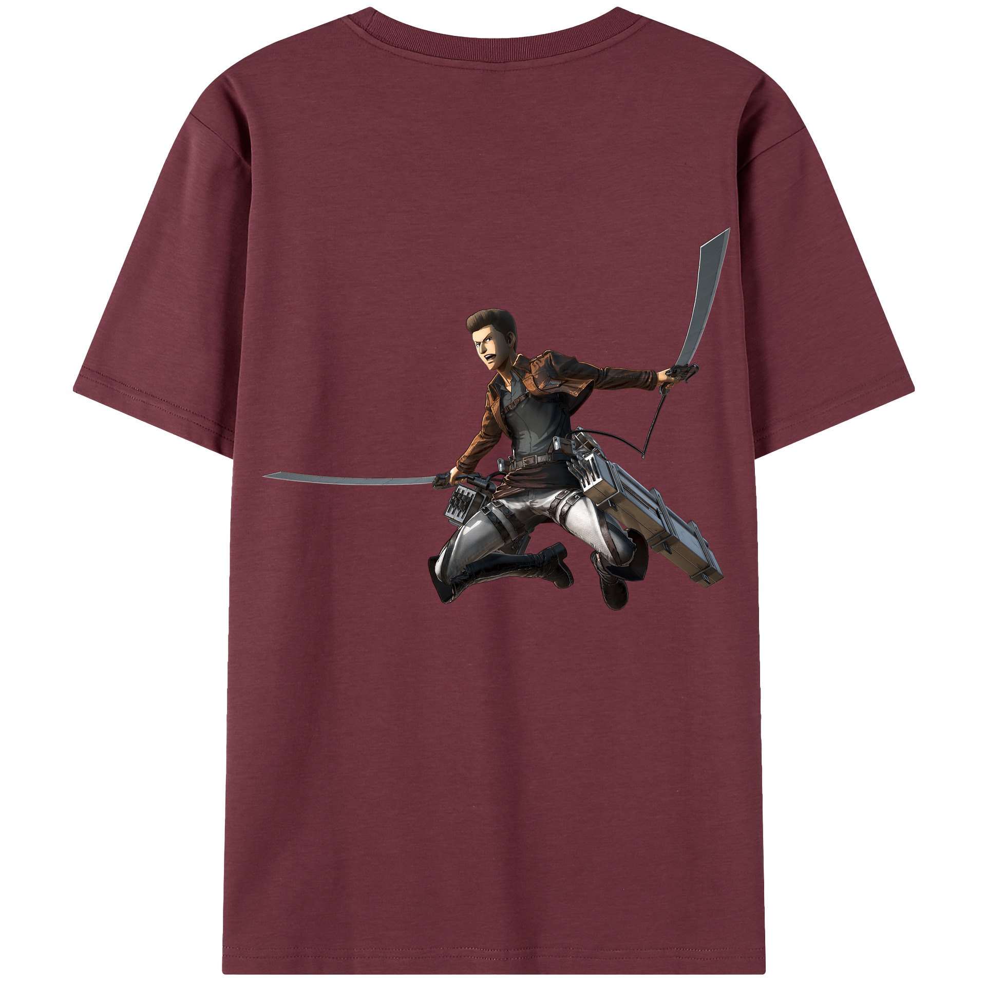 （画像用） 進撃の巨人 Attack on Titan 綿100％半袖Tシャツ（背面プリント）